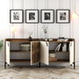 Hanah Home Venedik Consola Nogal y Crema